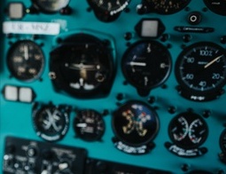 airplane cockpit control panel