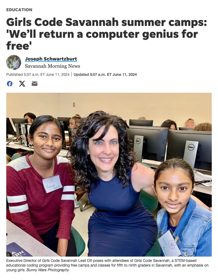Savannah Morning News Article Summer Camp 2024